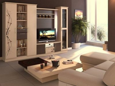 Удачные мебельные решения для гостиной комнаты